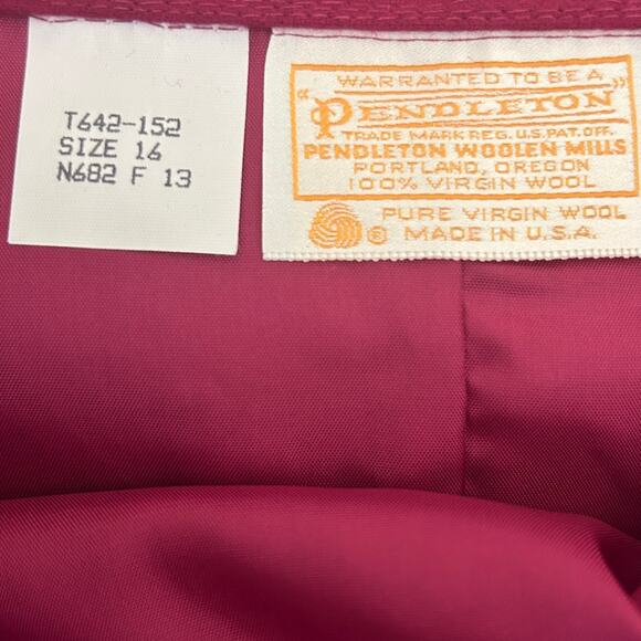 VTG Pendleton USA Made Women Midi Skirt 14 Virgin Wool Career Retro  Classic - Picture 2 of 9